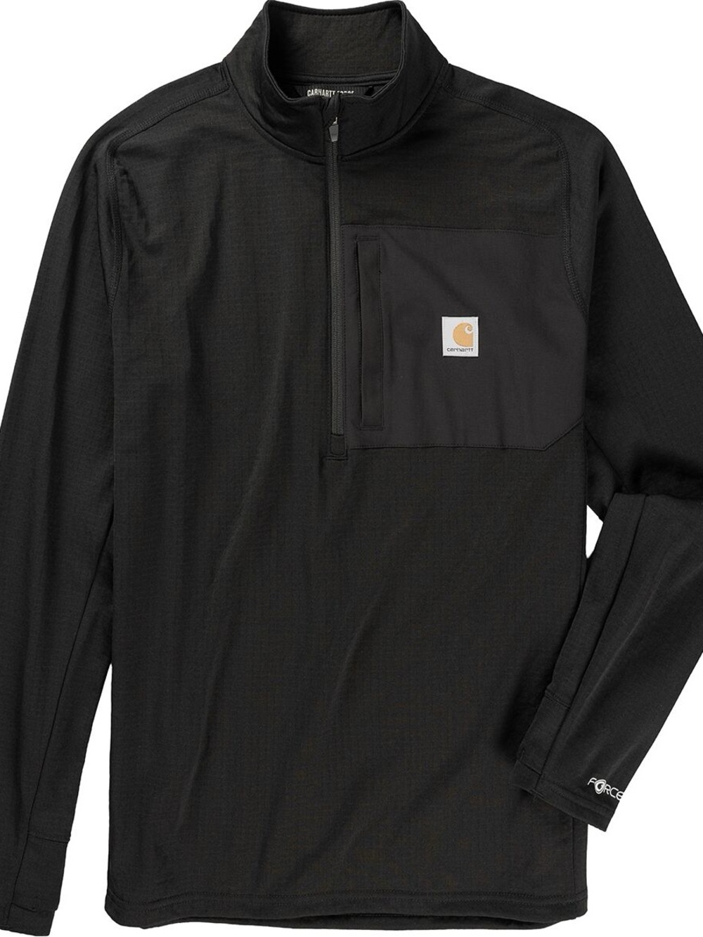 Men’s CARHARTT Relaxed Fit Mock Neck black 1/2 zip pullover- Size small